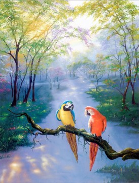 虹色の鳥のJWカラー Oil Paintings